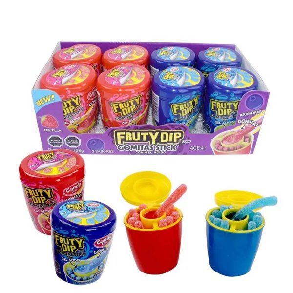 Fruty dip gomitas con gel ácido