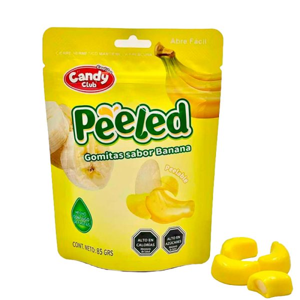Gomitas Peeled sabor plátano de candy club