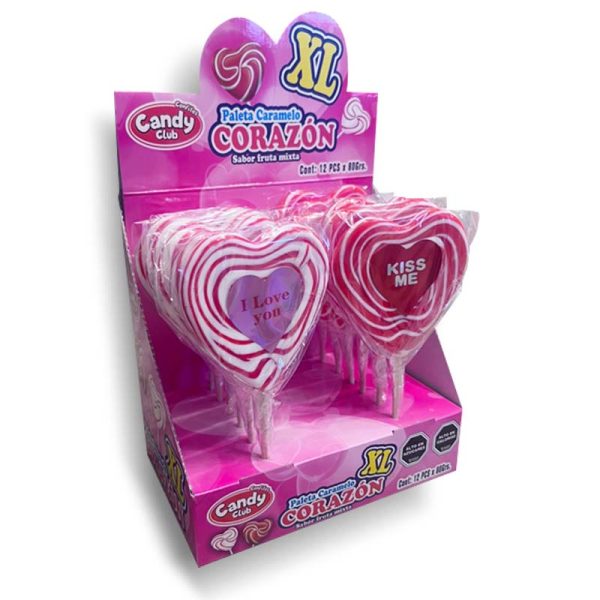 Paleta Caramelo Corazón XL