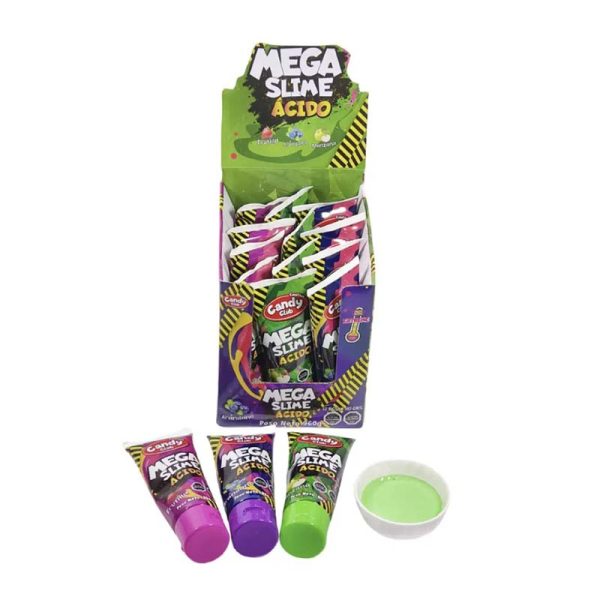 mega slime ácido con sabores frutales