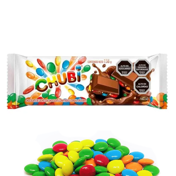 tableta de chocolate chubi de 103 gramos