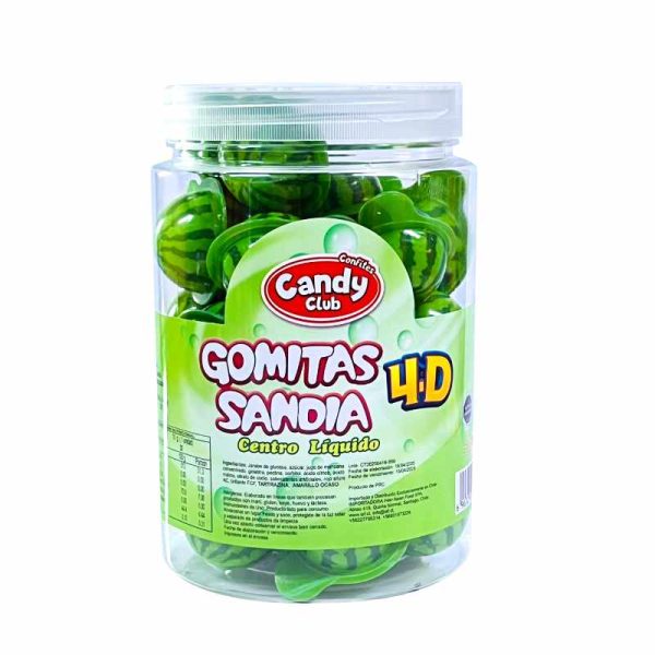Gomita 4D Sabor Sandía con centro líquido