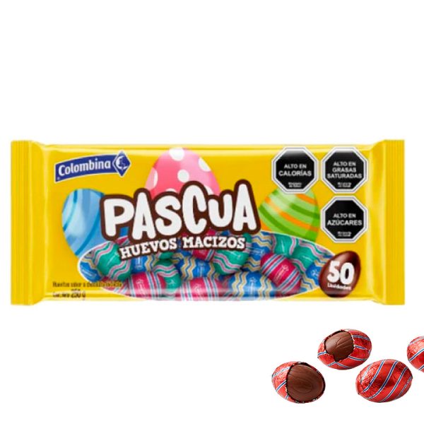 Bandeja de 50 huevitos de pascua Colombina