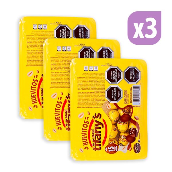 Pack Huevitos de Pascua Tifany chocolate mani x 45. unidades