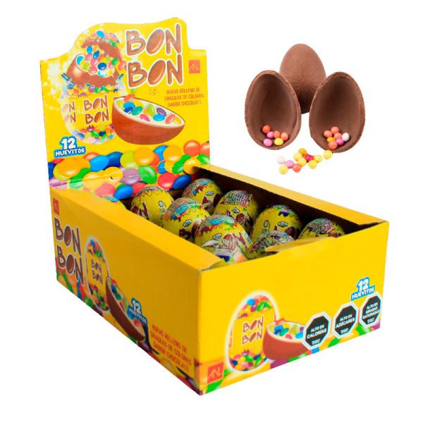 Display Bon Bon Huevitos de Chocolate con Chips de Chocolate