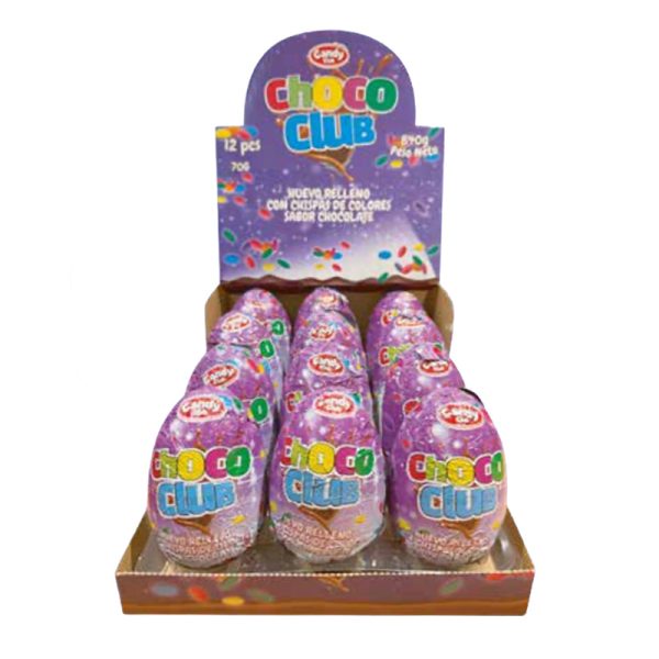 Choco Club huevitos de chocolate relleno con chips de chocolate