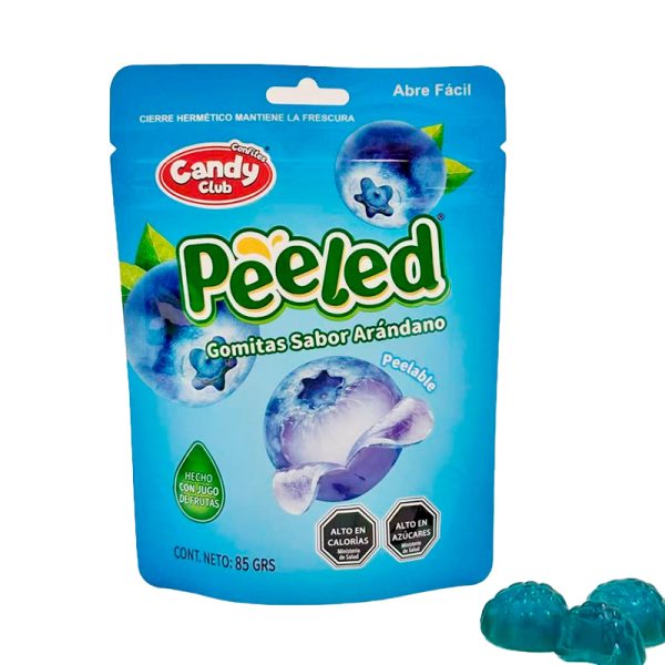 Gomitas peeled sabor arándano de candy club