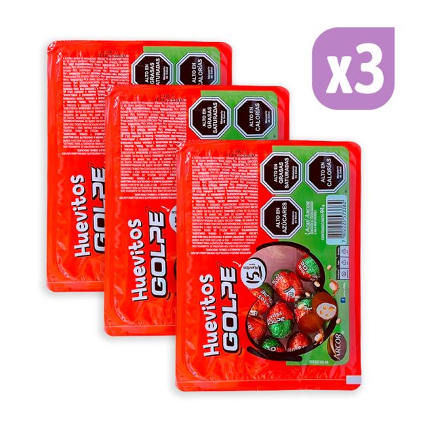 Pack 3 bandejas de huevitos de pascua golpe