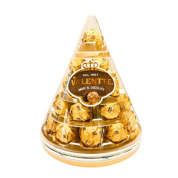 Bombones Valente cono de acrílico con 28 unidades