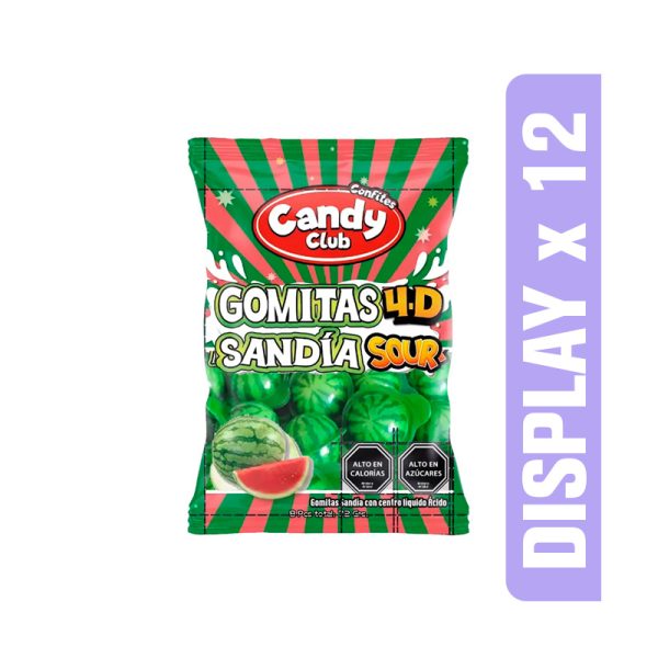 Gomitas 4d Sabor sandía sour