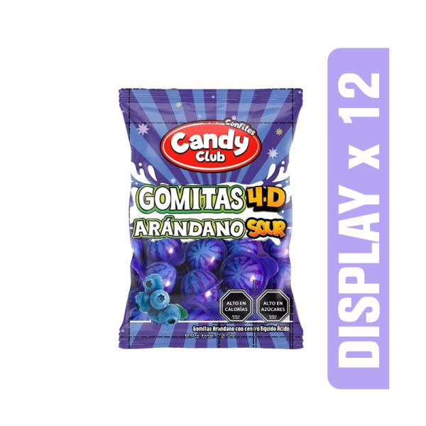 Gomita 4D Sabor Arandano Bolsita Individual de 9 unidades