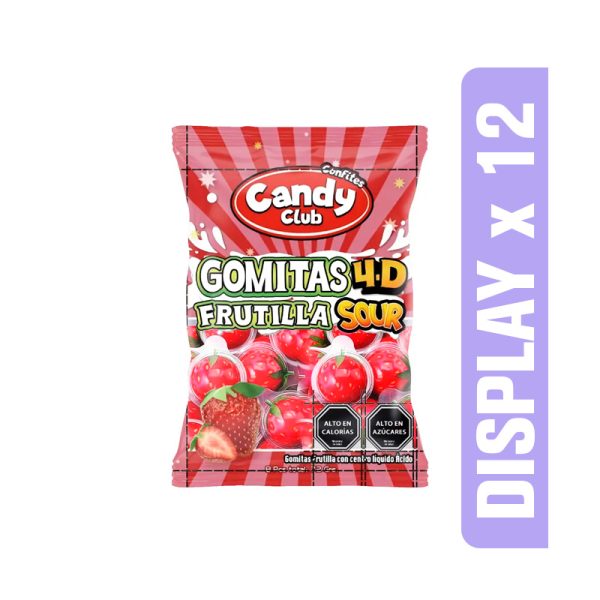 Gomita 4D Sabor frutilla Bolsita Individual de 9 unidades