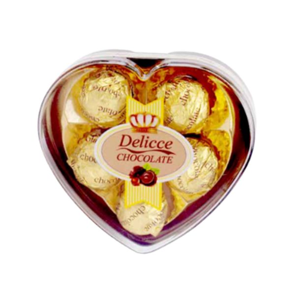 Corazón de Acrílico 5 bombones de Chocolate Venice