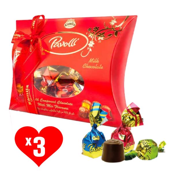 Pack 3 Estuches Bombones Pavolli 130grs