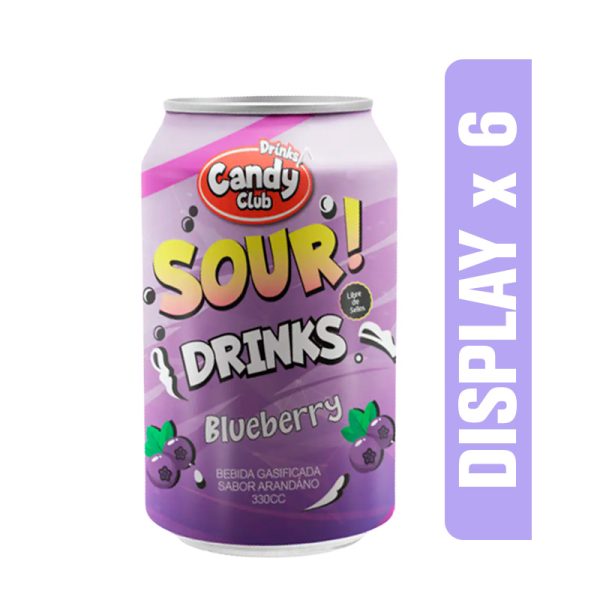 Sour Drink Blueberry Display x6 unidades