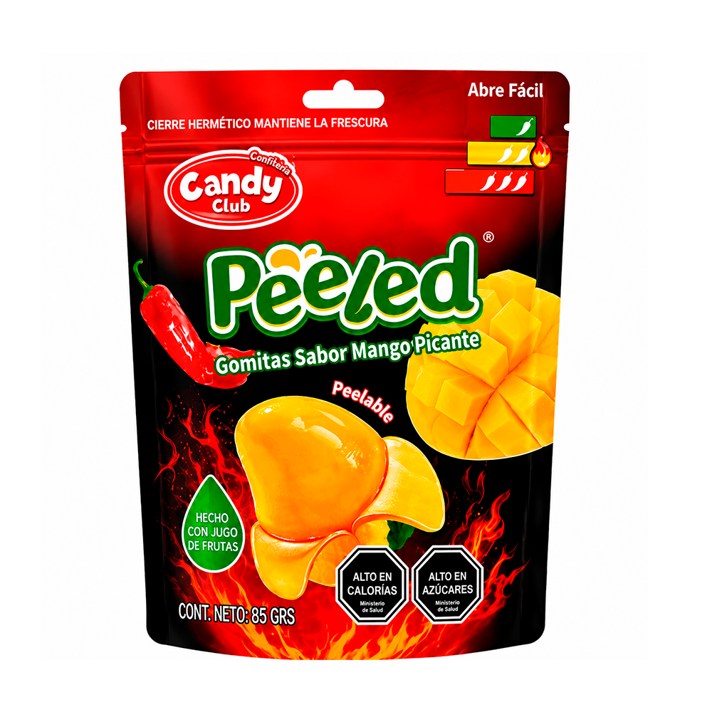 Peeled gomitas sabor mango picante
